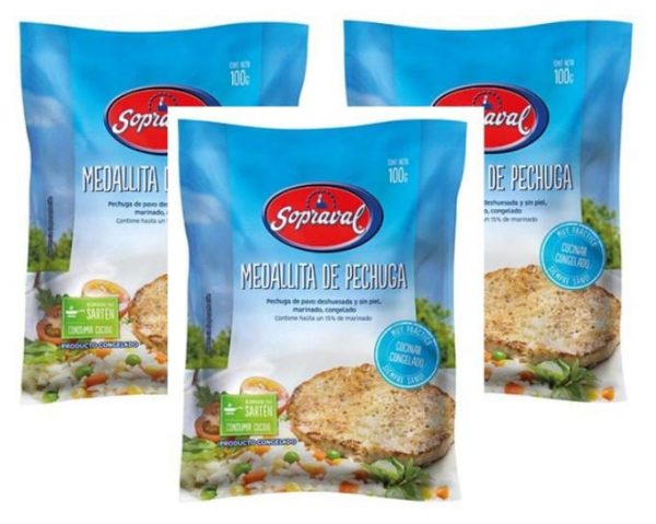 MEDALLITA DE PECHUGA PAVO 100 GRS 3X